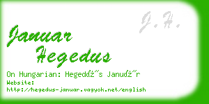 januar hegedus business card